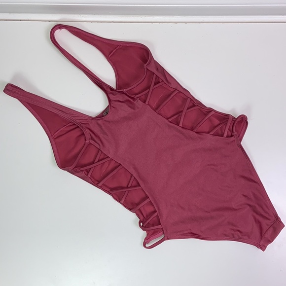 TiniBikini Other - TiniBikini I Mauve One Piece W/ Criss Cross Sides